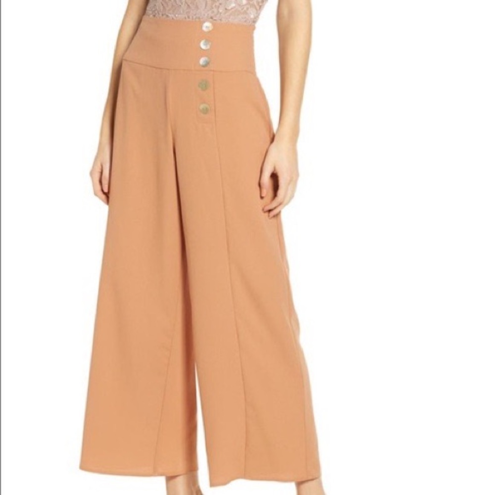 Love Fire Wide-Leg Pants - Tan